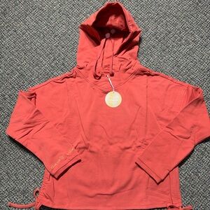 Laila Ali Cropped Adjustable Length Long Sleeve Hooded Sweatshirt, Womens XS